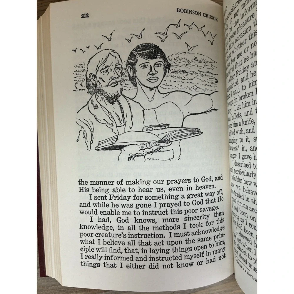 VTG Robinson Crusoe Hardcover Book Children's Classics Illustrated‎ Edition